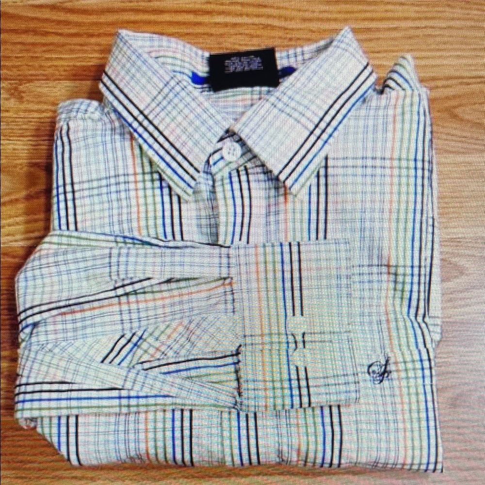 Men's Striped Button-Down Shirt - Multicolor